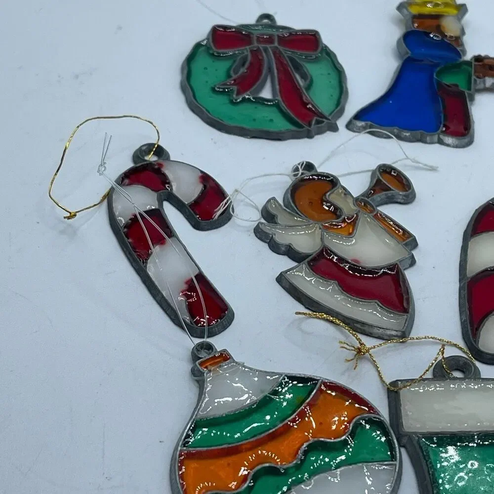 Vintage 70’s-80’s “ Makit & Bakit“ kits metal framed suncatcher ornaments